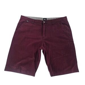 Fox Racing Mens 38x11 Chino Shorts Burgundy Maroon Cotton Blend Casual Skate